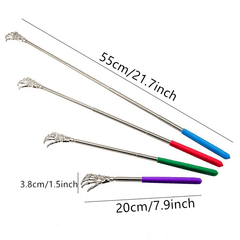 Retractable Back Scratcher Stainless Steel Horn Massager