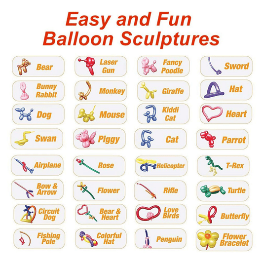 Cartoon Shape Thickened Long Balloon with Pump