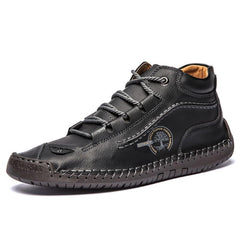 Men's Ankle Boots Stitching Outdoor Durable Non Slip Walking Shoes