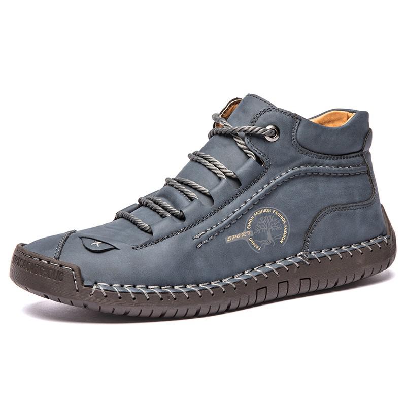 Men's Ankle Boots Stitching Outdoor Durable Non Slip Walking Shoes