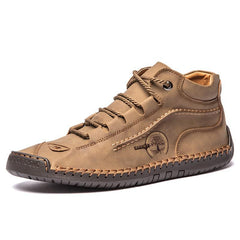 Men's Ankle Boots Stitching Outdoor Durable Non Slip Walking Shoes