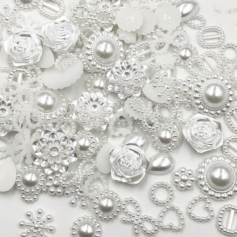 100pcs 6-20mm Beads Slime Charms Plastic Jewelry DIY Hair Accessories Y2K