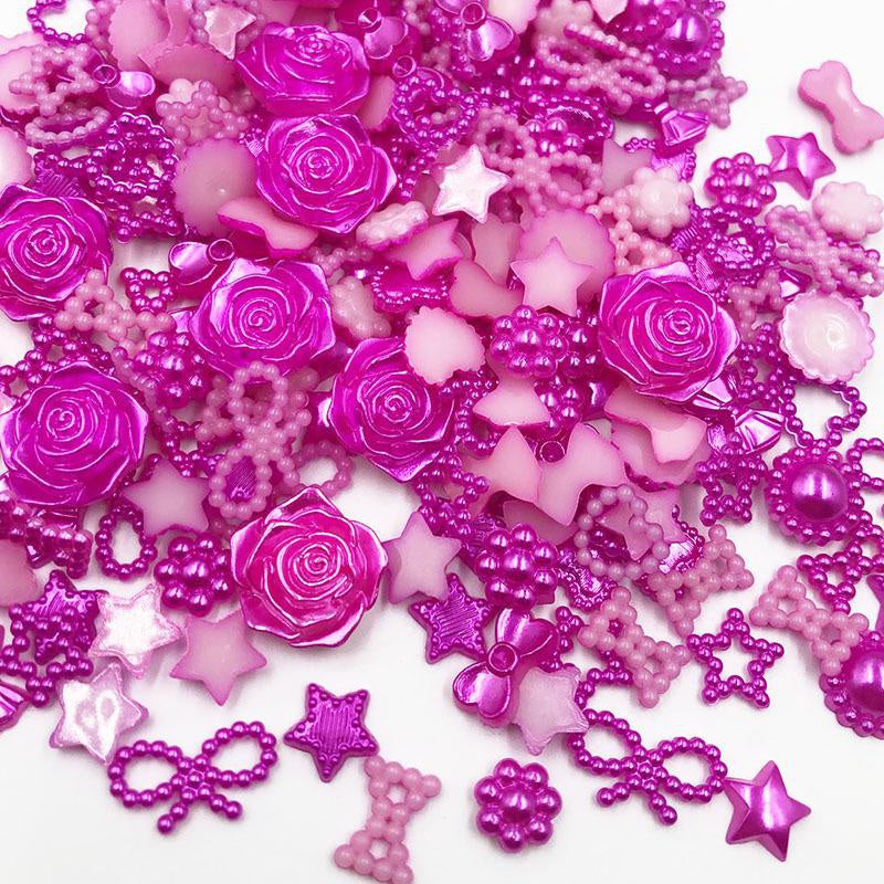 100pcs 6-20mm Beads Slime Charms Plastic Jewelry DIY Hair Accessories Y2K
