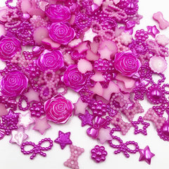 100pcs 6-20mm Beads Slime Charms Plastic Jewelry DIY Hair Accessories Y2K