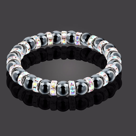 Magnetic Therapy Bracelet Hematite Stretch with Weight Loss Effect