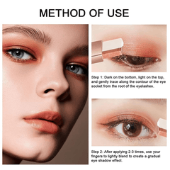 Waterproof Two Tone Eyeshadow Stick Natural Mix Glitter