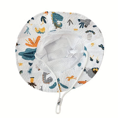 Kids Animal Print Sun Hat Breathable Fisherman Hat 2-5 Years