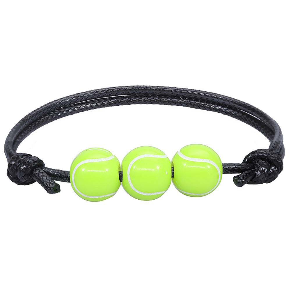 Adjustable Ball Shape Sports Bracelets with Charm