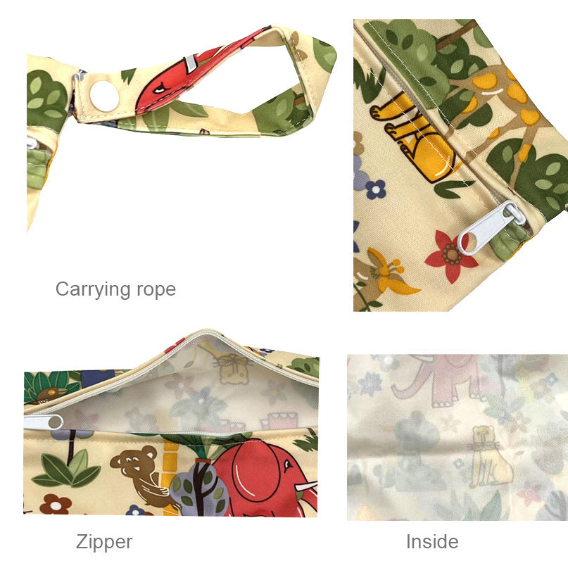 Waterproof Baby Diaper Bag Cartoon Wet Bag Baby Stroller Storage Bag