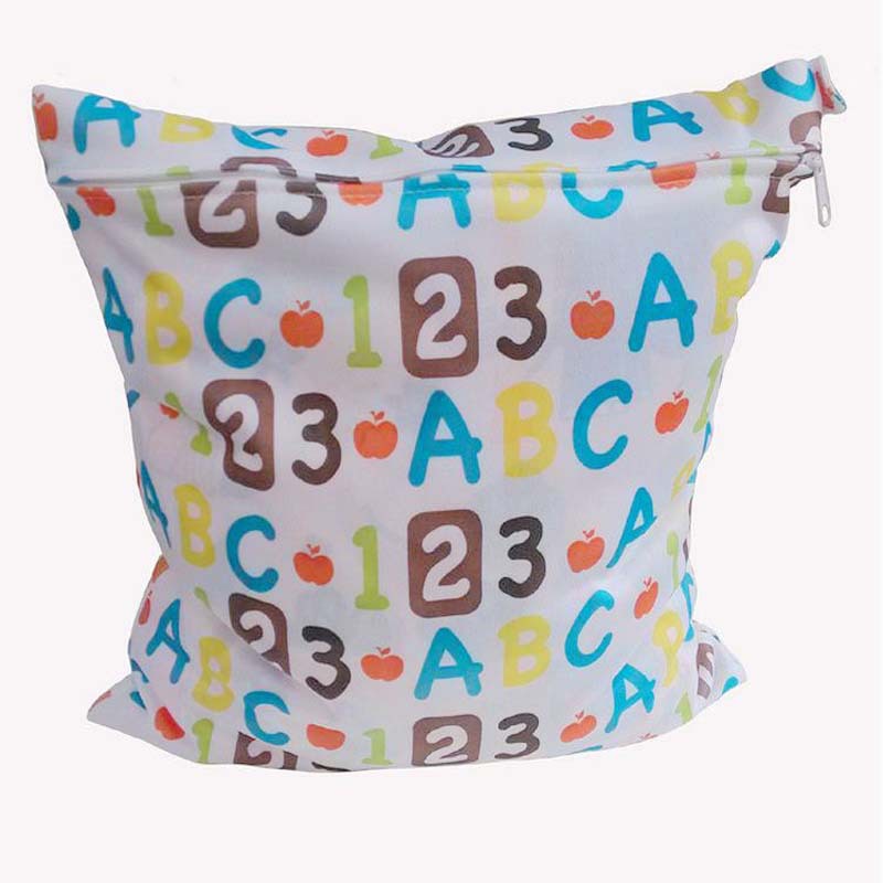 Waterproof Baby Diaper Bag Cartoon Wet Bag Baby Stroller Storage Bag