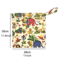 Waterproof Baby Diaper Bag Cartoon Wet Bag Baby Stroller Storage Bag
