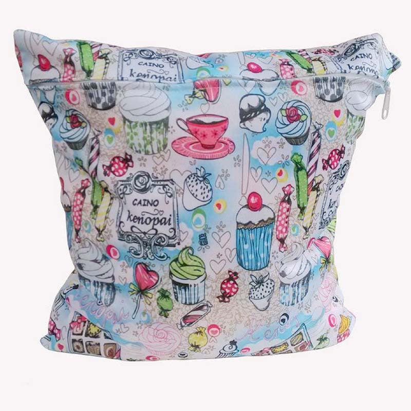Waterproof Baby Diaper Bag Cartoon Wet Bag Baby Stroller Storage Bag