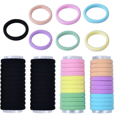 48pcs Minimalist Solid Hair Tie Hair Ring Hair Protective Ponytail Holder