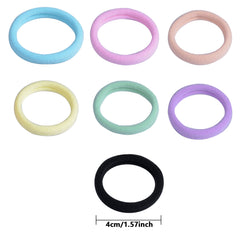 48pcs Minimalist Solid Hair Tie Hair Ring Hair Protective Ponytail Holder