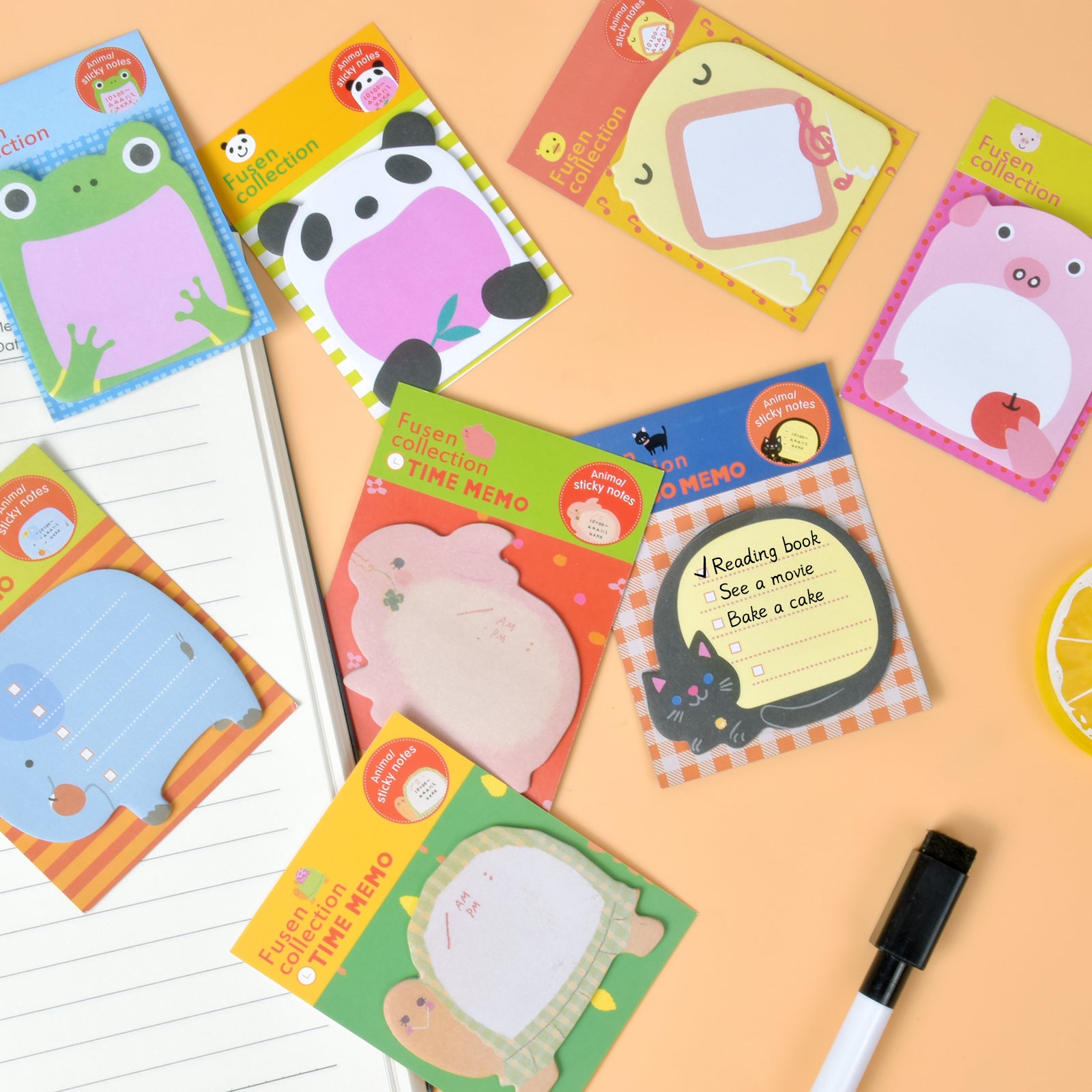 Animal Sticky Notes Pads 16 Pads 240 Sheets School Supplies