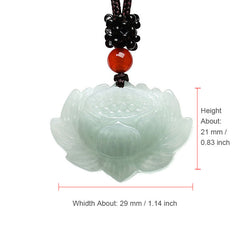 Natural Emerald Lotus Pendant