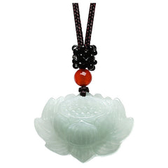 Natural Emerald Lotus Pendant