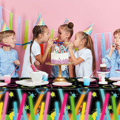 Neon Fluorescent Stick Tablecloths - Brighten Up Your Birthday Party!