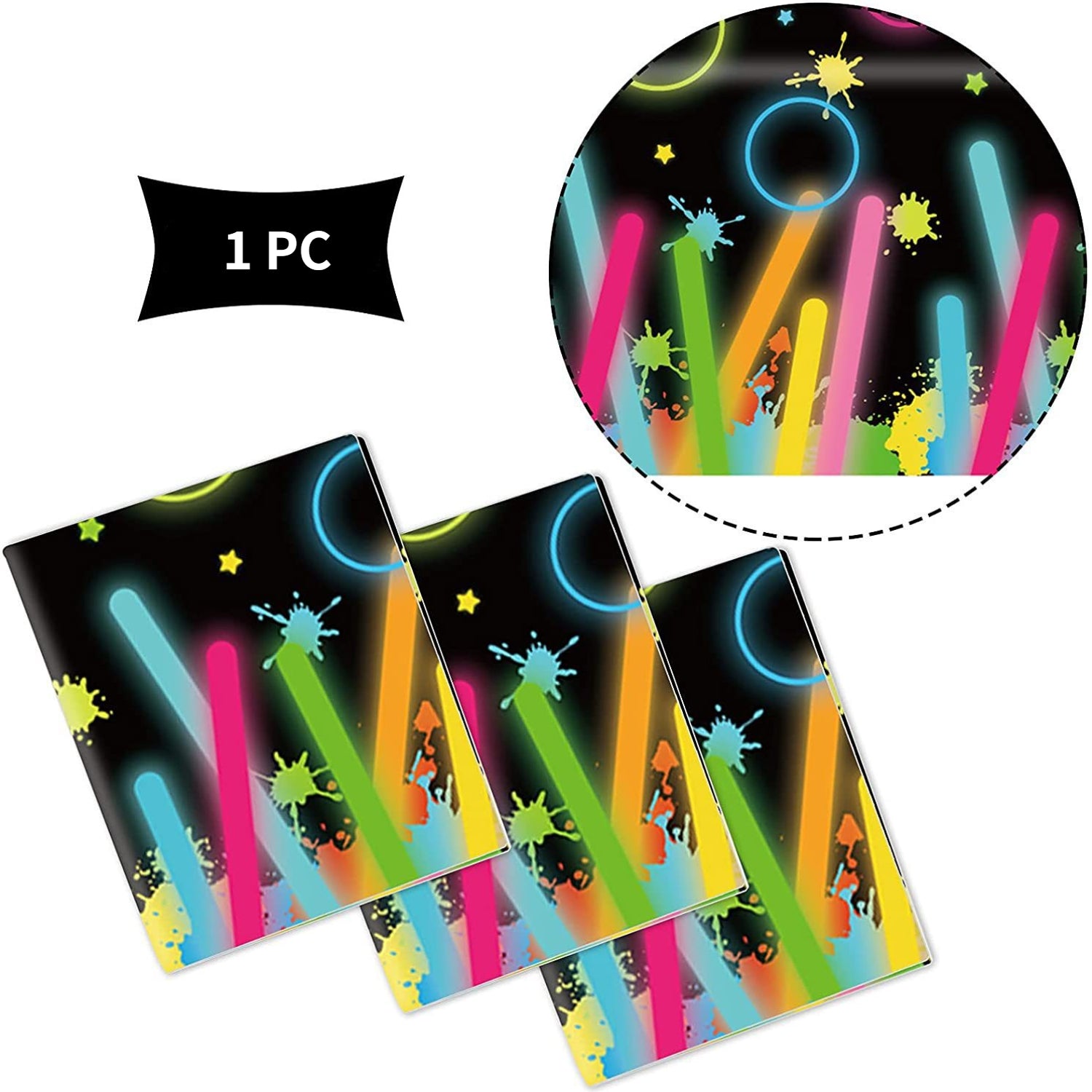 Neon Fluorescent Stick Tablecloths - Brighten Up Your Birthday Party!