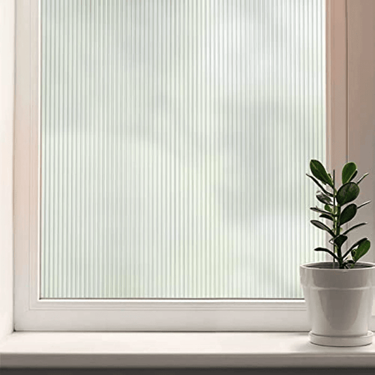 Frosted Reeded Glass Window Film Heat Blocker