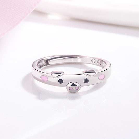 Girls Creative Pig Adjustable Ring Decorative Accessories Gift