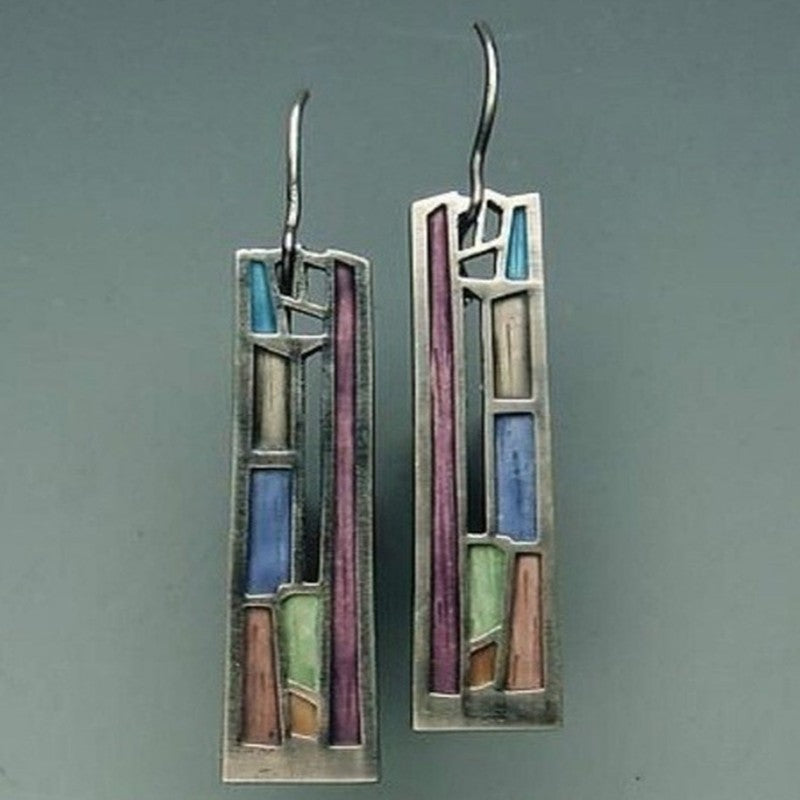 Vintage Carved Pattern Drop Dangle Earrings