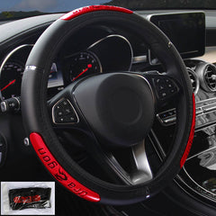 Dragon Auto Steering Wheel Cover 100 Reflective Faux Leather