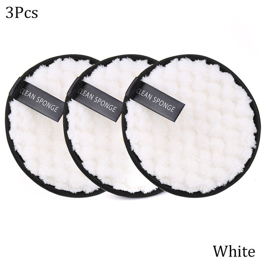 3pcs Reusable Makeup Puffs Microfiber Towels Double Sided Gentle Makeup Removal