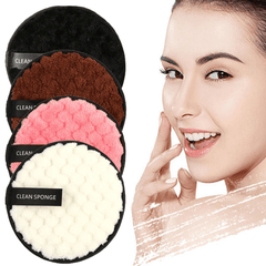 3pcs Reusable Makeup Puffs Microfiber Towels Double Sided Gentle Makeup Removal