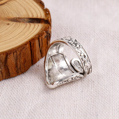 925 Silver Spoon Ring Retro Daisy Flower Wedding Gift