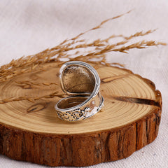 925 Silver Spoon Ring Retro Daisy Flower Wedding Gift