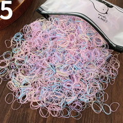 Colorful Elastic Hair Scrunchies Ponytail Holder Bands
