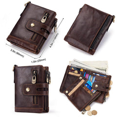 Men's RFID PU Leather Wallet Card Holder