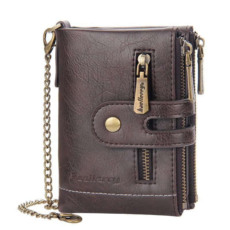 Men's RFID PU Leather Wallet Card Holder