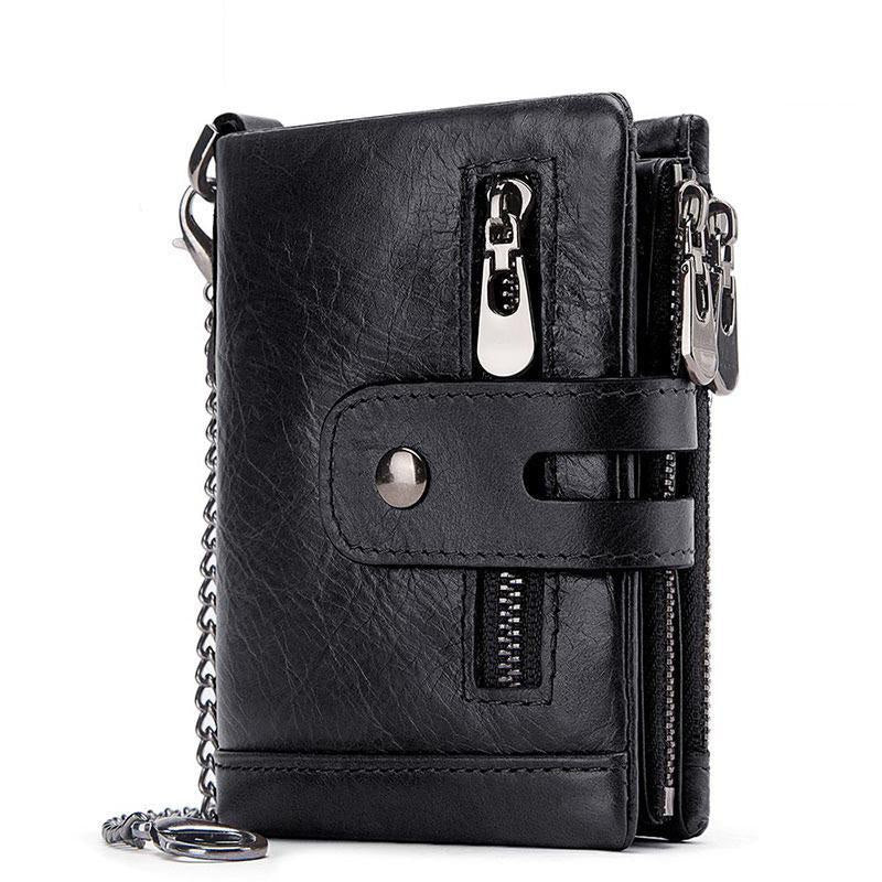 Men's RFID PU Leather Wallet Card Holder
