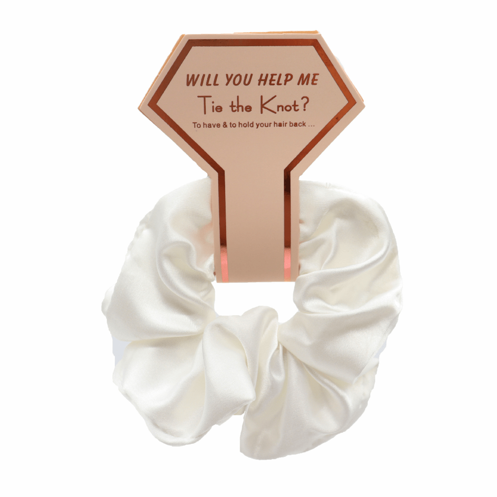 Solid Silk Hair Scrunchies Ponytail Holders Hair Wrist Ties