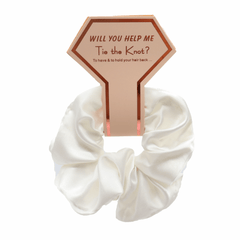 Solid Silk Hair Scrunchies Ponytail Holders Hair Wrist Ties