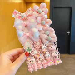 20pcs Girls Cartoon Hair Ties Set Holiday Gift