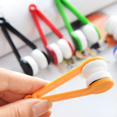 5pcs Eyeglass Cleaner Soft Brush Carrying Glasses Cleaning Brush Microfiber