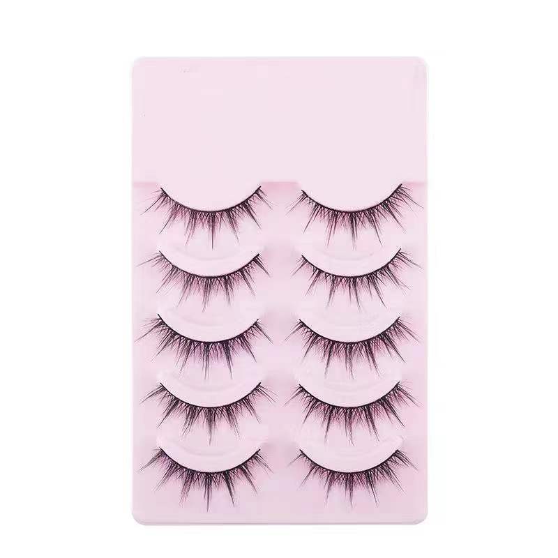 Natural Slender False Eyelashes Reusable Wispy Extension Makeup Tool