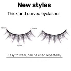 Natural Slender False Eyelashes Reusable Wispy Extension Makeup Tool