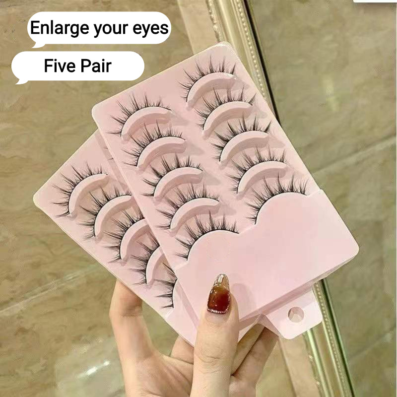 Natural Slender False Eyelashes Reusable Wispy Extension Makeup Tool