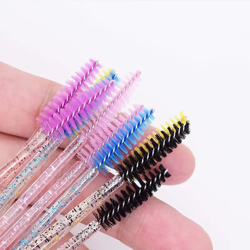 20 Pcs Crystal Eyelash Mascara Brushes Wands Applicator Makeup Kits