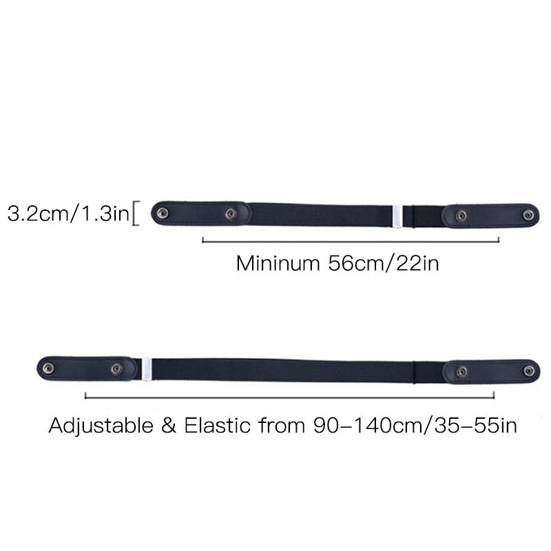 Women's No Buckle Invisible Stretch Belt Adjustable Elastic Buckle