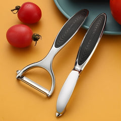 Stainless Steel Vegetable and Fruit Peeler with Non Slip Handle