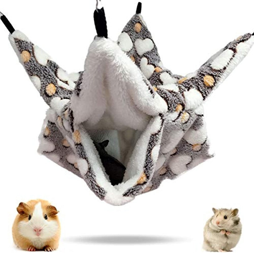 Double-Layered Hamster Hammock - Cozy Hanging Bed for Swinging and Resting