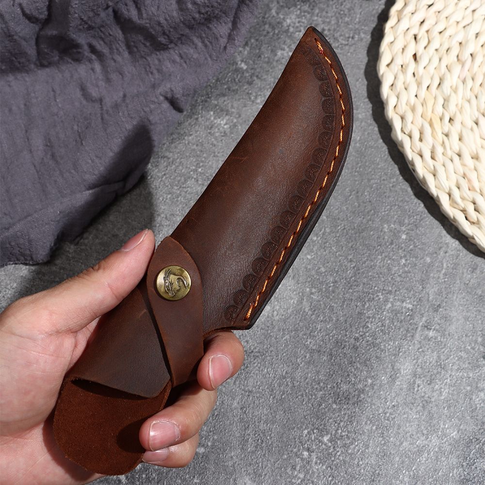 Leather Sheath with Waist Belt Buckle for Knife