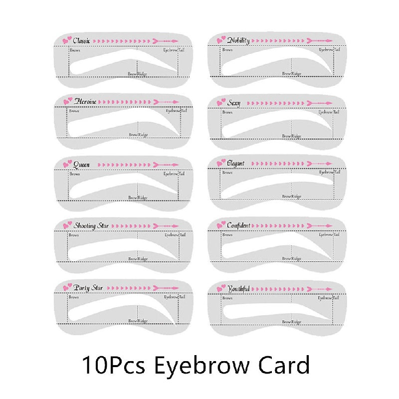 10pcs Eyebrow Stencils Kit for Perfect Eyebrows