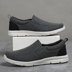 Men Slip On Loafers Comfort Non Slip Walking Sneakers Summer Canvas Shoes