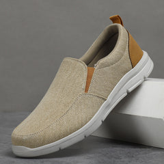 Men Slip On Loafers Comfort Non Slip Walking Sneakers Summer Canvas Shoes